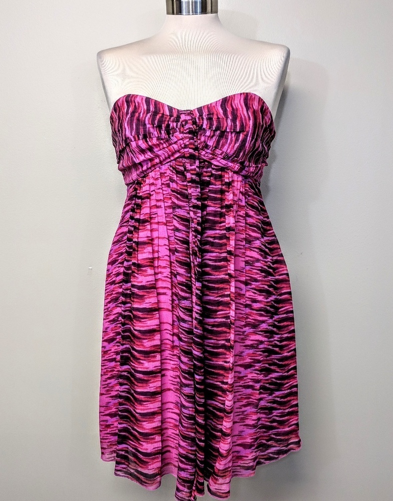Y2K 2000's Express Crepe Strapless Dress